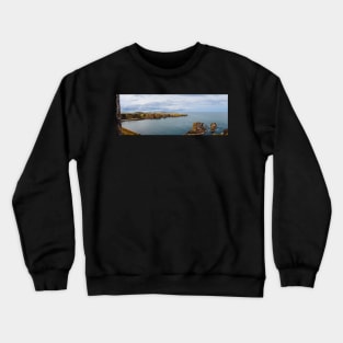 Panorama of the surroundings of Dunnottar castle in Aberdeenshire, Scotland Crewneck Sweatshirt